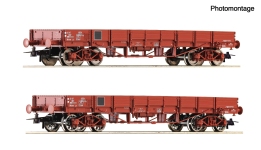 Roco 6600224 - H0 - 2-tlg. Set Niederbordwagen, SNCF, Ep. III-IV